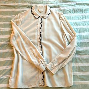 Sezane silk white shirt